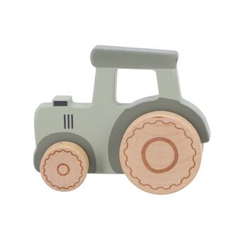 Little Dutch Farm Houten Tractor Groen