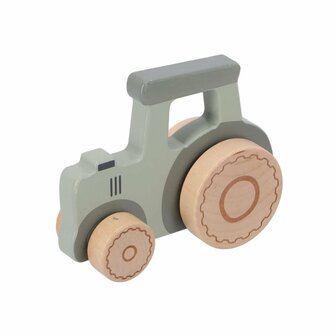 Little Dutch Farm Houten Tractor Groen
