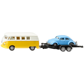 Siku 2567 VW T1 + Aanhanger en VW Kever