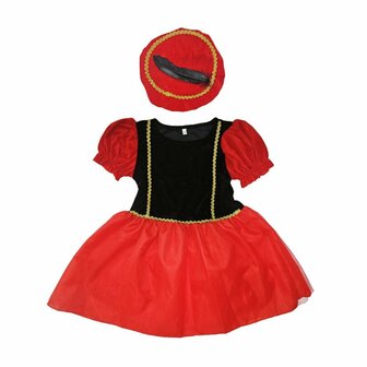 Pietenjurk 98-104 Zwart/Rood