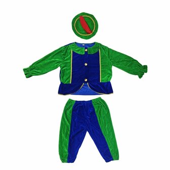 Pietenpak 98-104 Groen/Blauw