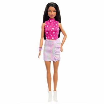 Barbie Fashionista Pop Roze Trui Donker Haar
