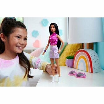 Barbie Fashionista Pop Roze Trui Donker Haar