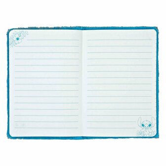 Disney Stitch Pluche Notieboekje A5 Blauw