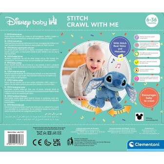 Clementoni Disney Kruipende Stitch Knuffel + Geluid