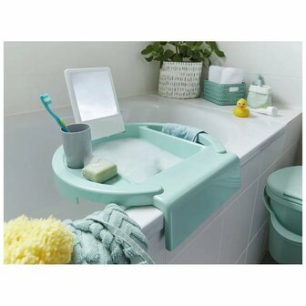 Rotho AVA Kinderwasbakje voor op Badrand 40x40x13 cm Sage Green