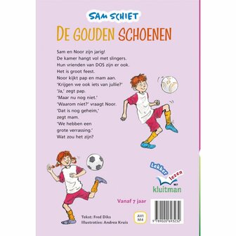 Kluitman Boek AVI M4 Sam Schiet Gouden Schoenen