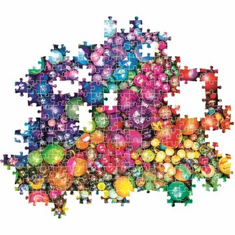 Clementoni Puzzel Color Marvelous Mables 1000 Stuks + Poster