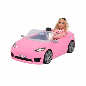 Fleur Pop met Roze Cabrio