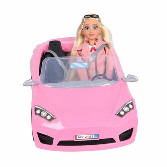 Fleur Pop met Roze Cabrio