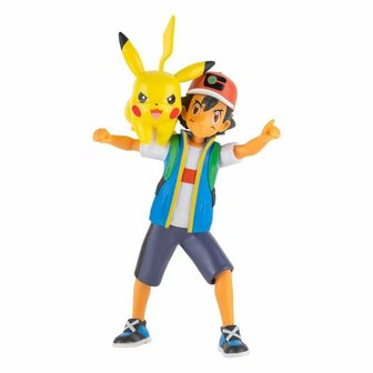 Pok&eacute;mon Battle Feature Figuren Ash en Pikachu