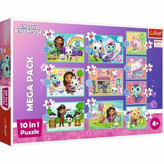 Trefl Puzzel 10in1 Gabby&#039;s Dollhouse 20-48 Stukjes