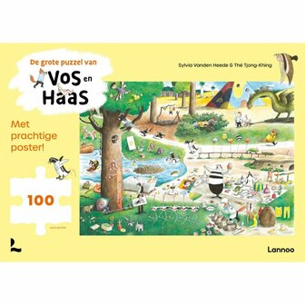 Puzzel De Grote Puzzel Van Vos En Haas 100 Stukjes + Poster