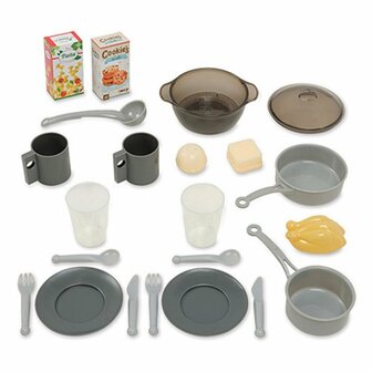 Smoby Speelkeuken met Licht en Geluid + 22 Accessoires Blauw/Wit