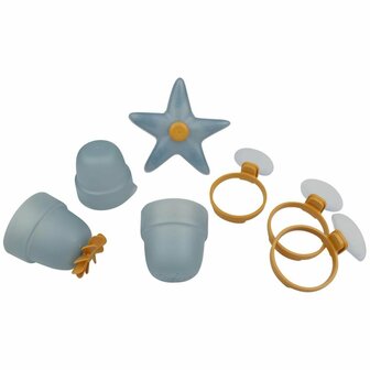 Little Dutch Badwand Bekers Zeester Blauw
