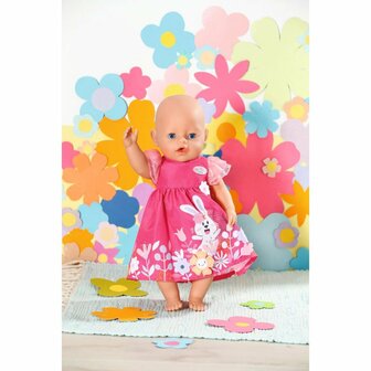 Baby Born Jurk Bloemen Roze