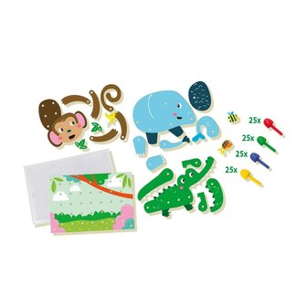 SES Creative Moza&iuml;ek Pinnenbord Dieren