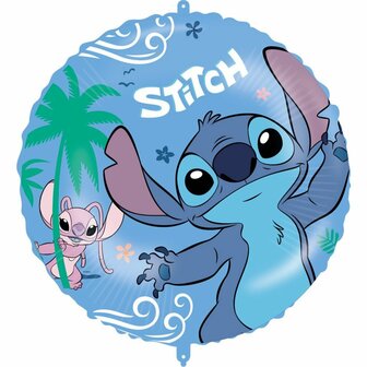 Disney Stitch &amp; Angel Folieballon 45 cm Blauw