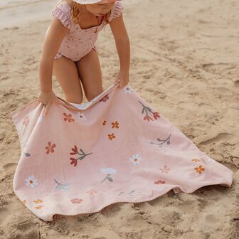 Little Dutch Pink Flowers Strandlaken 60x120 cm Lichtroze