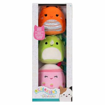 Squishmallows Micromallows Knuffels Mony, Tristan Victoria 6.5 cm