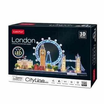 Cubic Fun 3D LED Puzzel City Line London 107 Stukjes