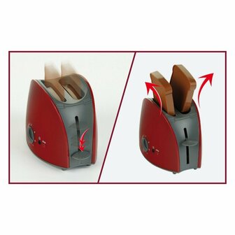 Theo Klein Bosch Broodrooster met 2 Sneetjes Brood Rood/Zilver
