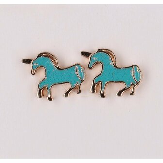 Happy Love Earring Set Blue Horses Set 6-delig