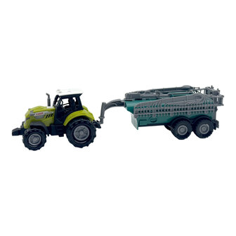 Dutch Farm Tractor met Trailer 1:48 + Licht en Geluid Assorti