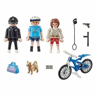 Playmobil 70573 City Action Politiefiets Achtervolging van de Zakkenroller