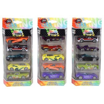 Rapid Wheels Color Change Die-Cast Voertuigen 5 Stuks