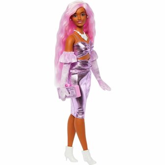 Barbie Fashionsta Pop Deluxe met Metallic Roze Haar