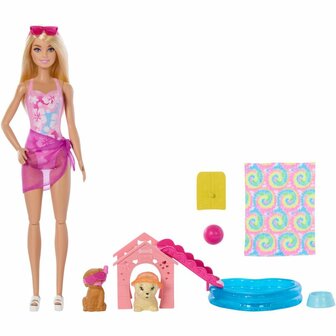 Barbie Family Puppy Pool Party