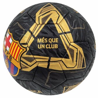 Voetbal FC Barcelona Lightning Maat 5 Zwart/Goud