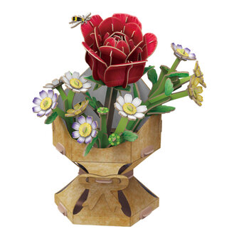 Cubic Fun 3D Puzzel Roos Boeket 120 Stukjes