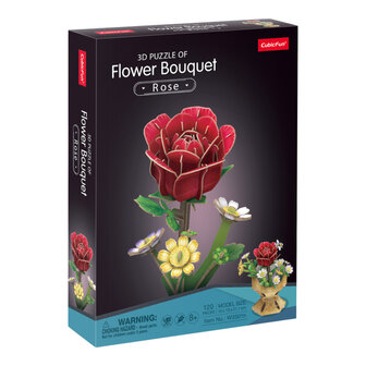 Cubic Fun 3D Puzzel Roos Boeket 120 Stukjes
