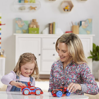 Spiderman Spidey And His Amazing Friends Voertuig met Figuur + Licht en Geluid Assorti