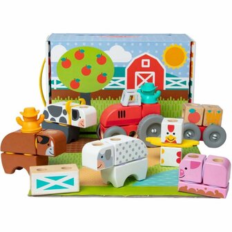 Melissa &amp; Doug Blockables Boerderij Speelset 56-delig