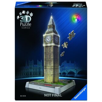 Ravensburger 3D Puzzel Big Ben + Licht 216 Stukjes