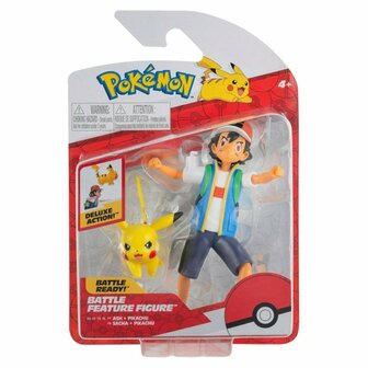 Pok&eacute;mon Battle Feature Figuren Ash en Pikachu