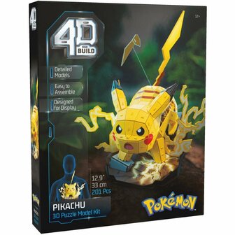 4D Build 3D Puzzel Pok&eacute;mon Pikachu 201 Stukjes