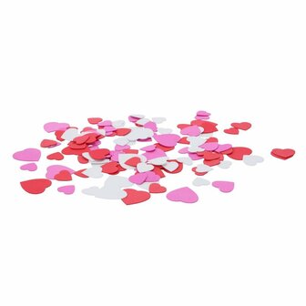 Foam Hartjes Rood/Roze/Wit