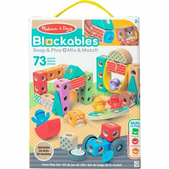 Melissa &amp; Doug Blockables Stad Speelset 73-delig