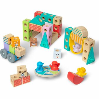 Melissa &amp; Doug Blockables Stad Speelset 73-delig