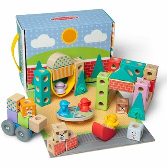 Melissa &amp; Doug Blockables Stad Speelset 73-delig