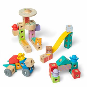 Melissa &amp; Doug Blockables Stad Speelset 73-delig