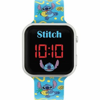 Disney Stitch LED Horloge Blauw