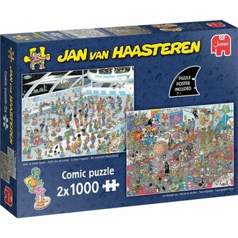 Jumbo Puzzel Jan Van Haasteren Geef Ons De Ruimte &amp; Net Als In De film 2x1000 Stukjes