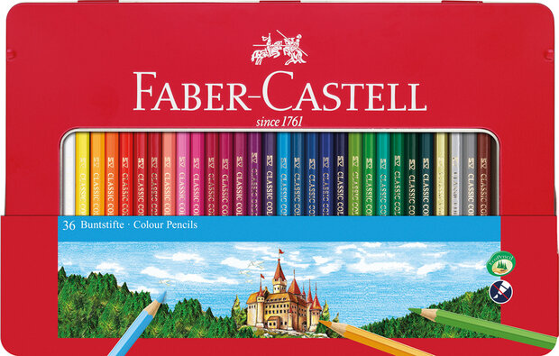 Faber Castell FC-115886-A Kleurpotloden 36 Stuks + A3 Kangaro Schetsboek