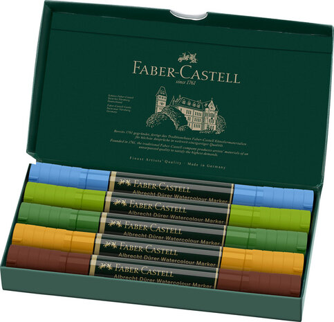 Faber Castell FC-160309 WK25Aquarel Marker FC AlbrechtDürer 5 Stuks Plein Air