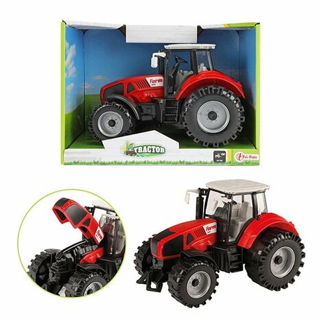 Tractor Tractor met Frictie 19 cm Rood/Zwart